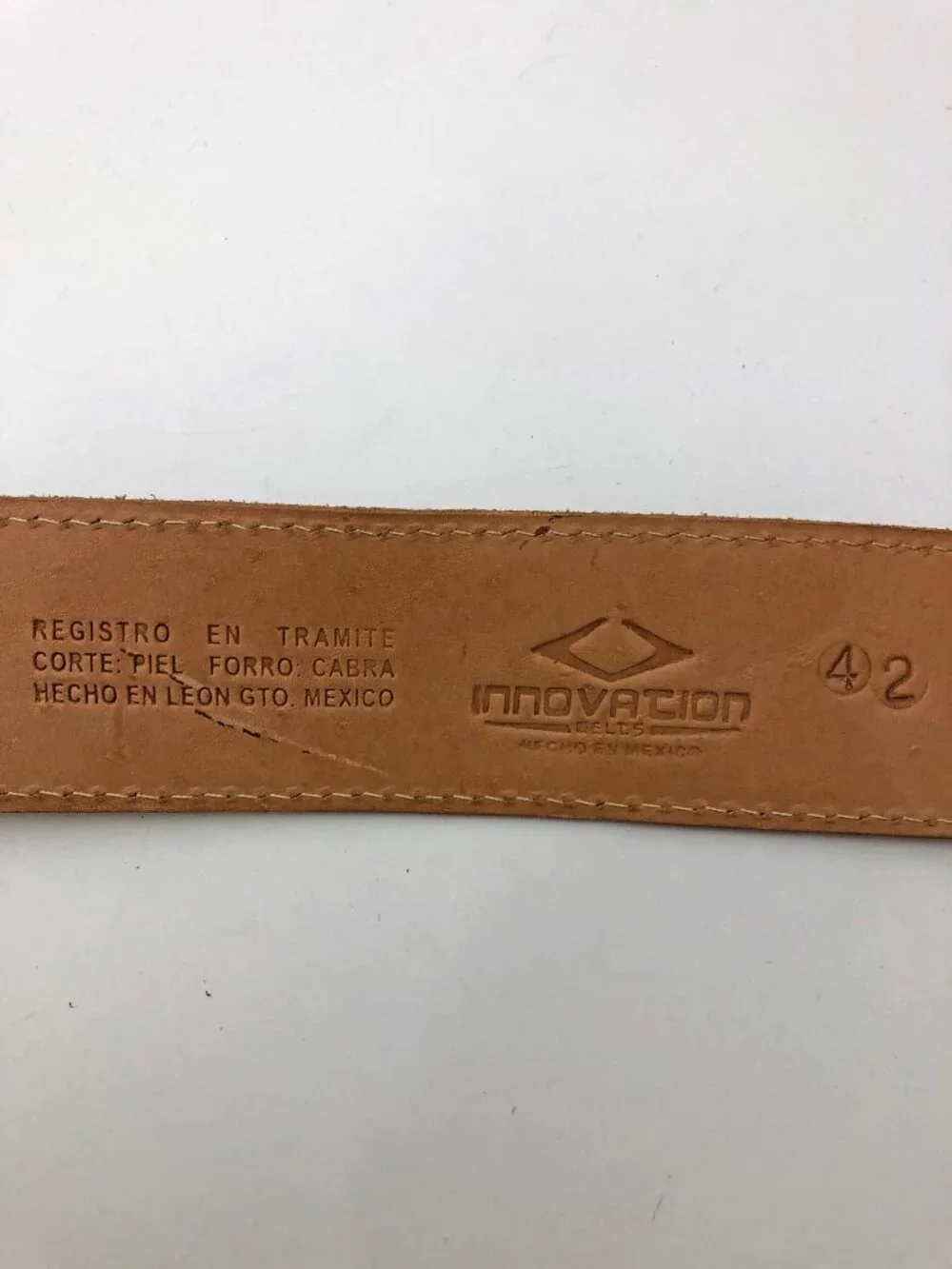 Innovation Western Belt Leather w/Cowboy Scenes On The Belt & Buckle